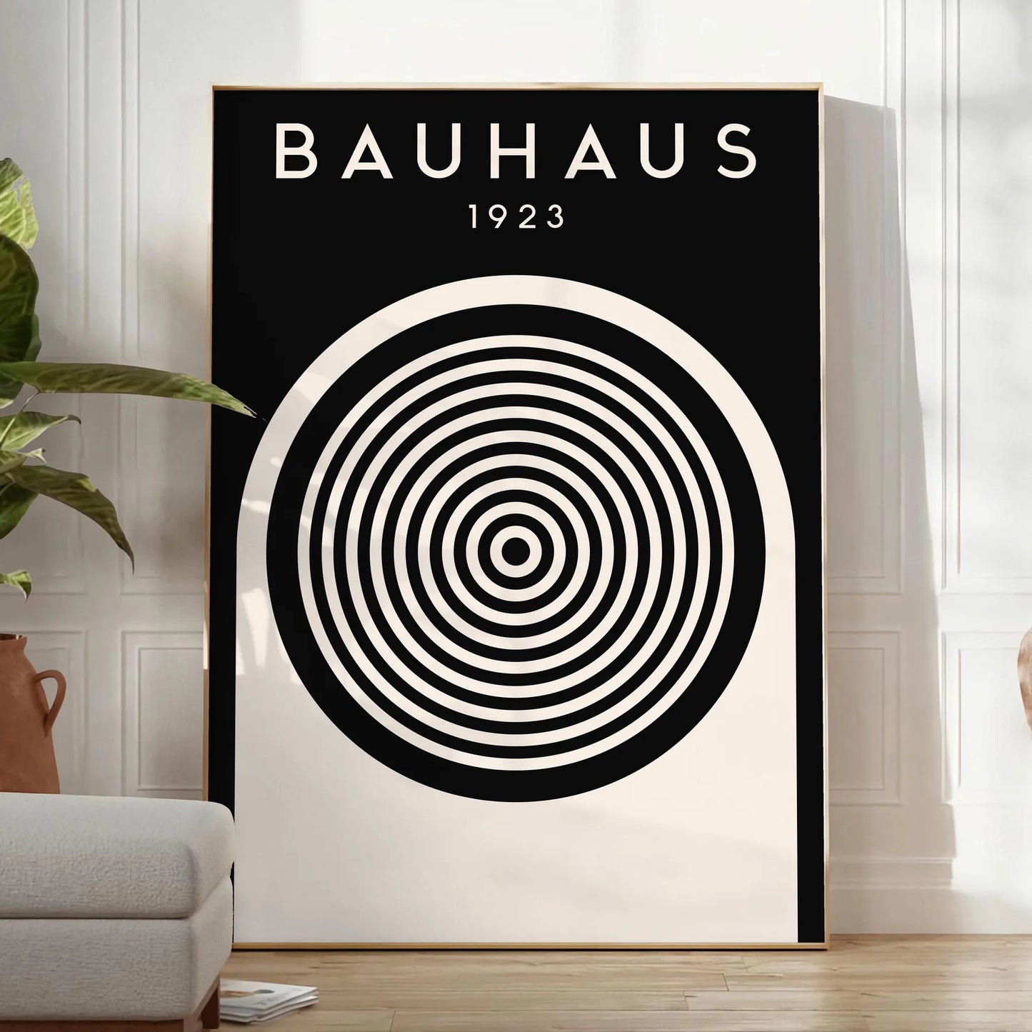 space Bauhaus Poster Art stunning piece wall iconic design principles gift home decor artwork timeless classic finish framed