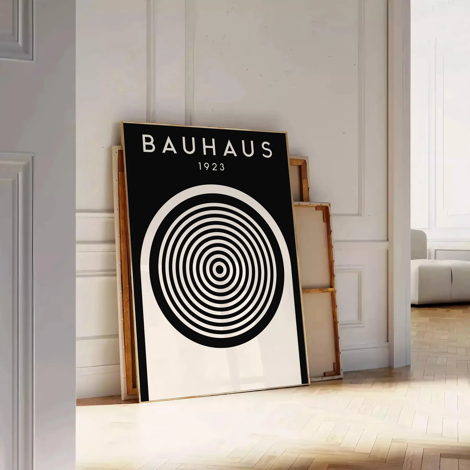 space Bauhaus Poster Art stunning piece wall iconic design principles gift home decor artwork timeless classic finish framed
