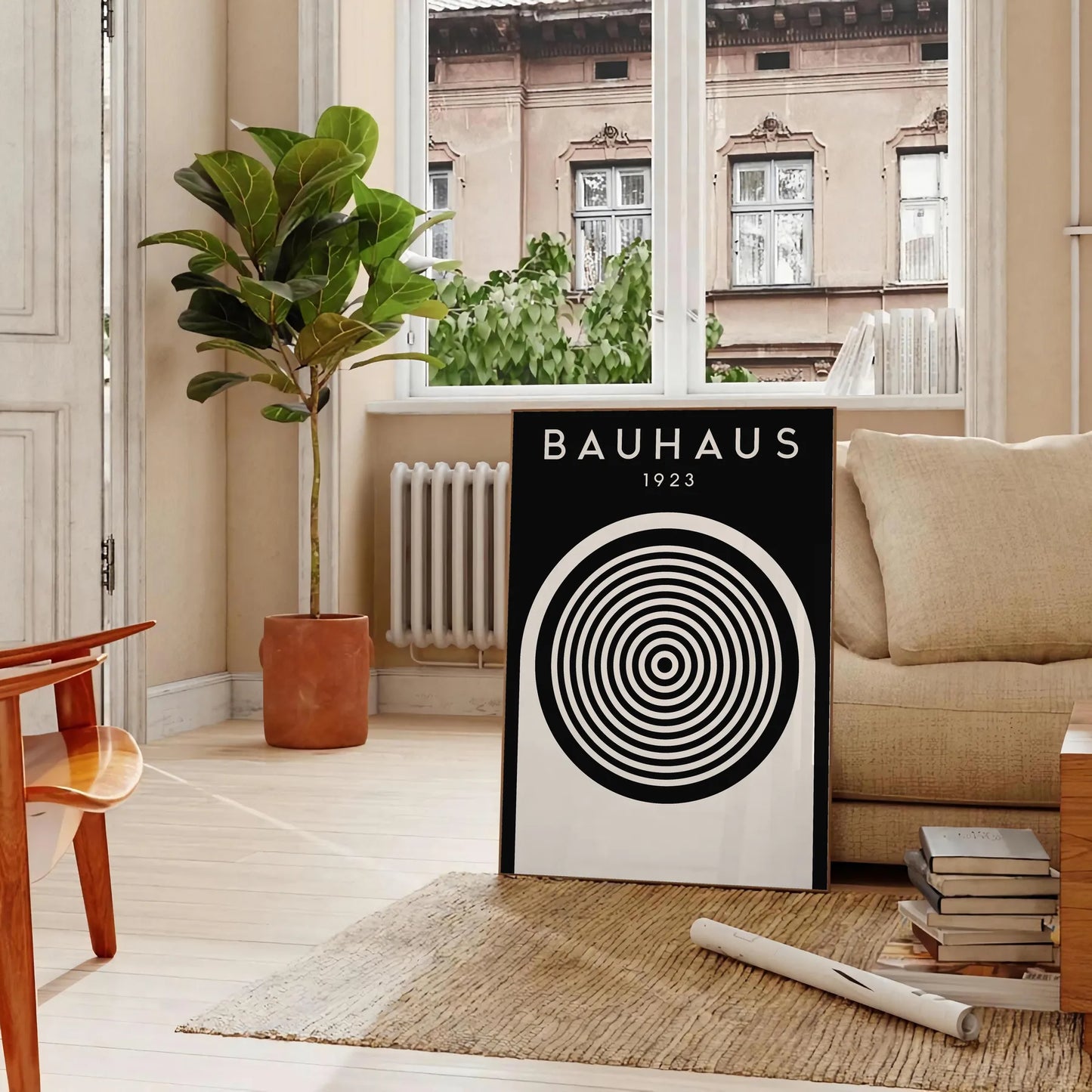 space Bauhaus Poster Art stunning piece wall iconic design principles gift home decor artwork timeless classic finish framed