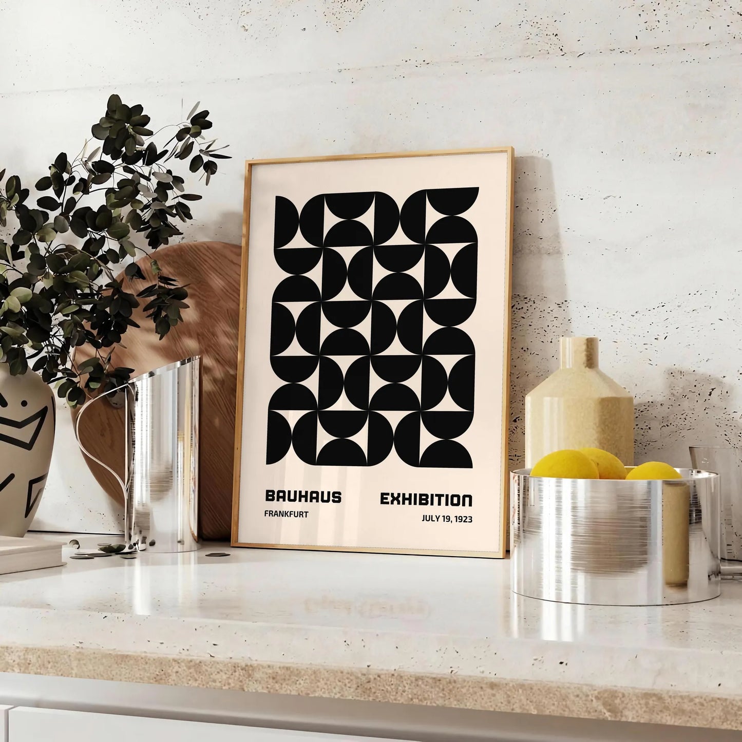 space stunning Bauhaus art poster perfect blend modern minimalist design artwork print essence iconic movement ideal wall piece thoughtful gift unframed options