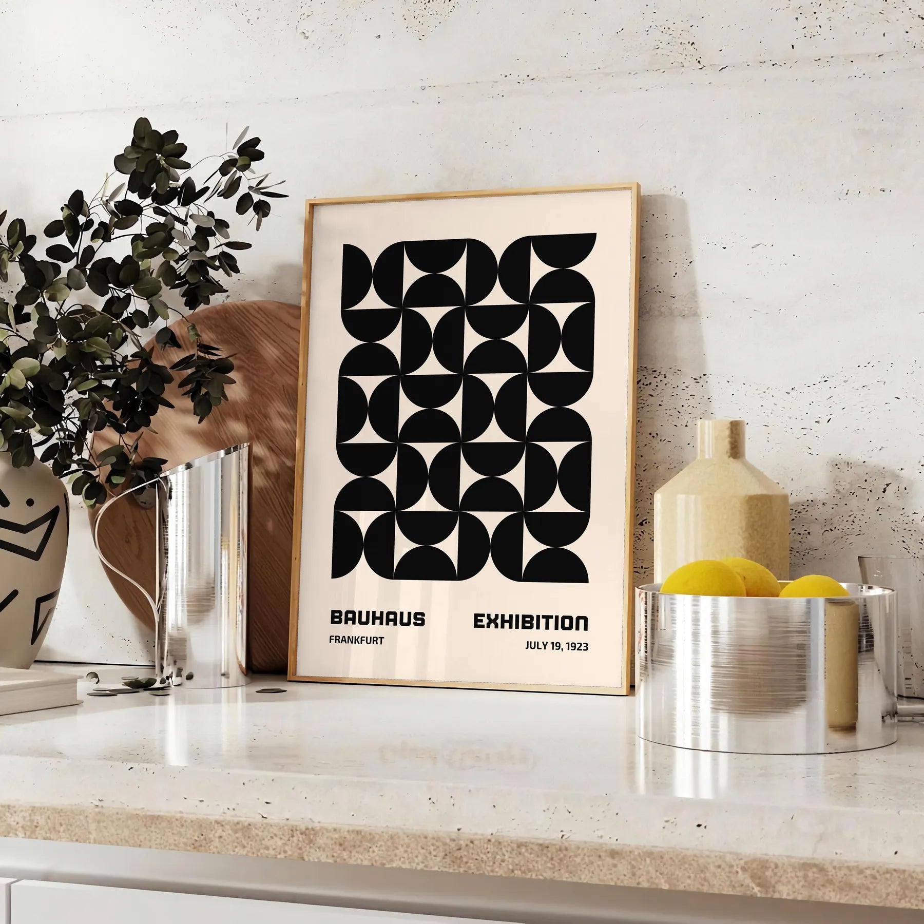 space stunning Bauhaus art poster perfect blend modern minimalist design artwork print essence iconic movement ideal wall piece thoughtful gift unframed options