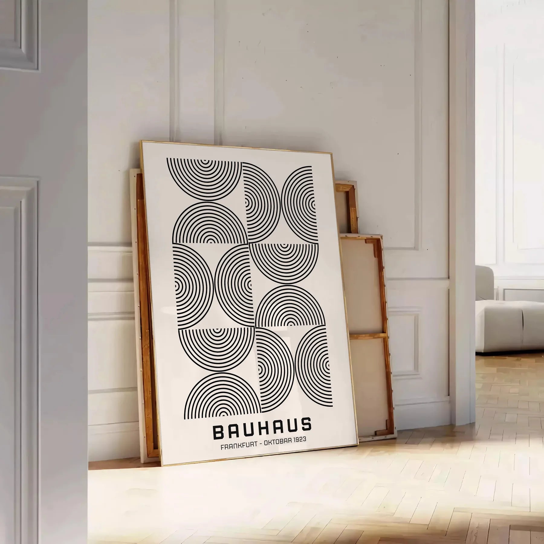 essence modern style Bauhaus art prints trendy gray black poster touch sophistication space perfect wall gift sizes A4 20×28 A0 decor today