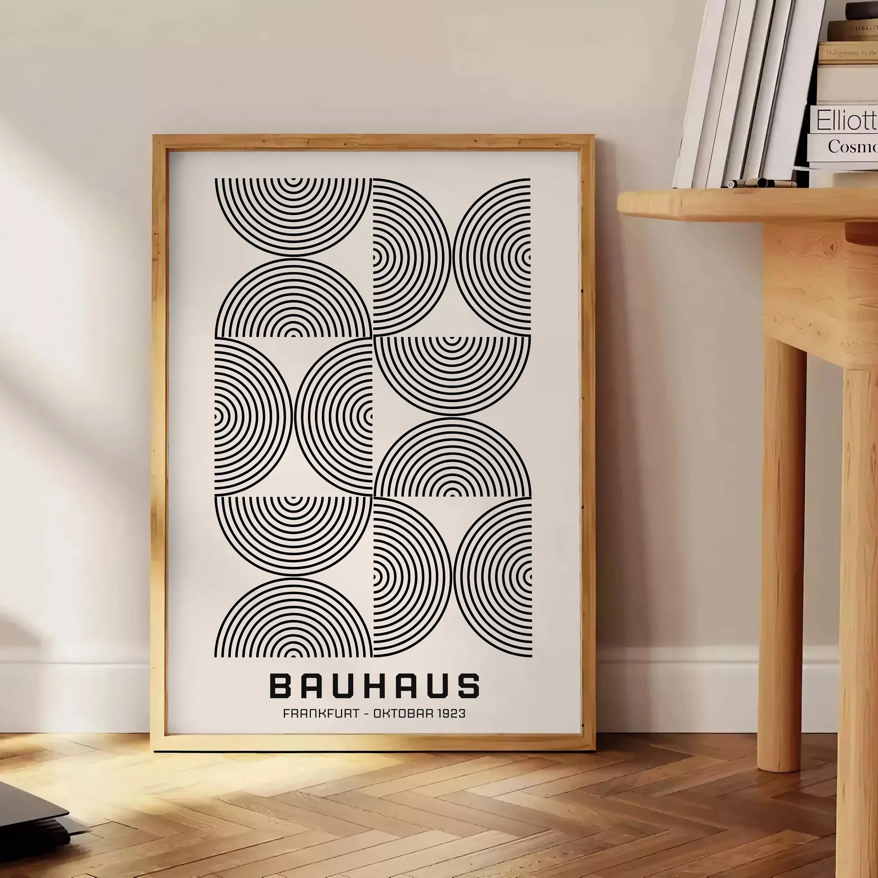 essence modern style Bauhaus art prints trendy gray black poster touch sophistication space perfect wall gift sizes A4 20×28 A0 decor today