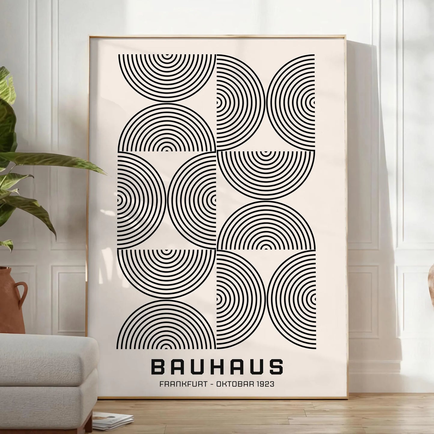essence modern style Bauhaus art prints trendy gray black poster touch sophistication space perfect wall gift sizes A4 20×28 A0 decor today