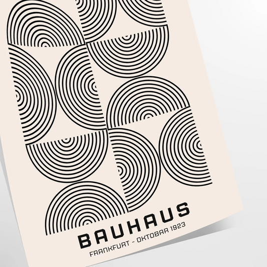 essence modern style Bauhaus art prints trendy gray black poster touch sophistication space perfect wall gift sizes A4 20×28 A0 decor today